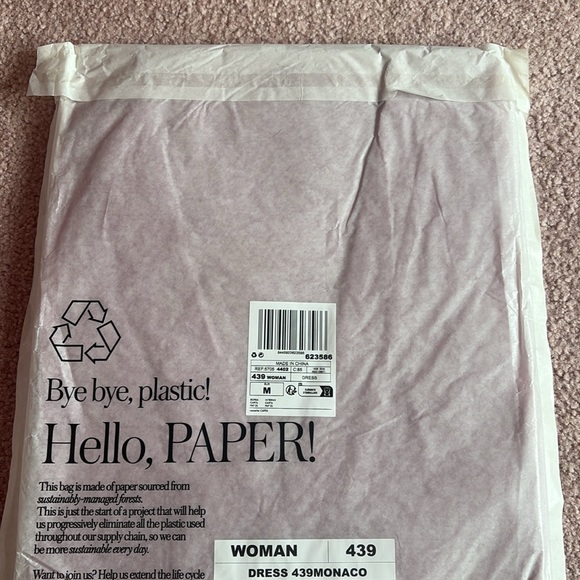 MANGO NWT Pink Wrapped Satin Dress Size 6 - Picture 10 of 10